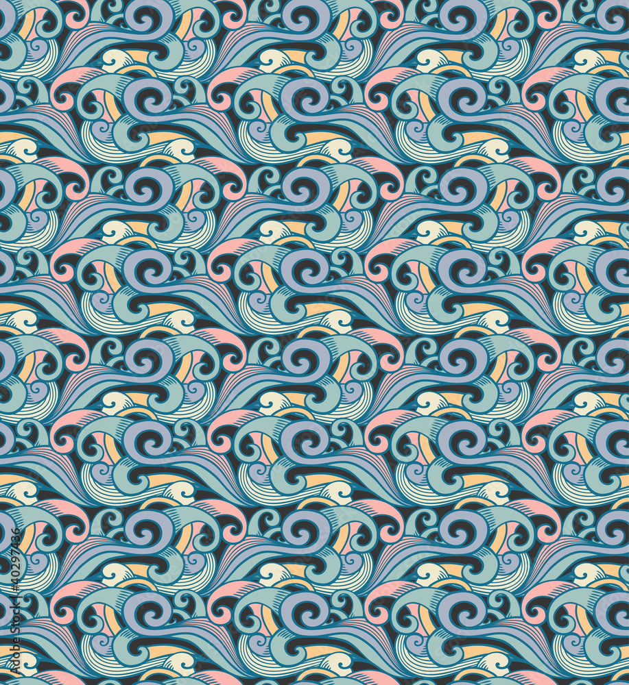 Seamless abstract wave pattern