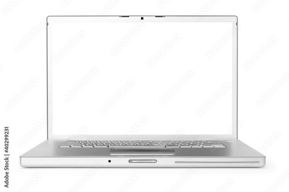 Laptop isolated on white background, clipping path for screen Laptop isolated on white background, clipping path for screen