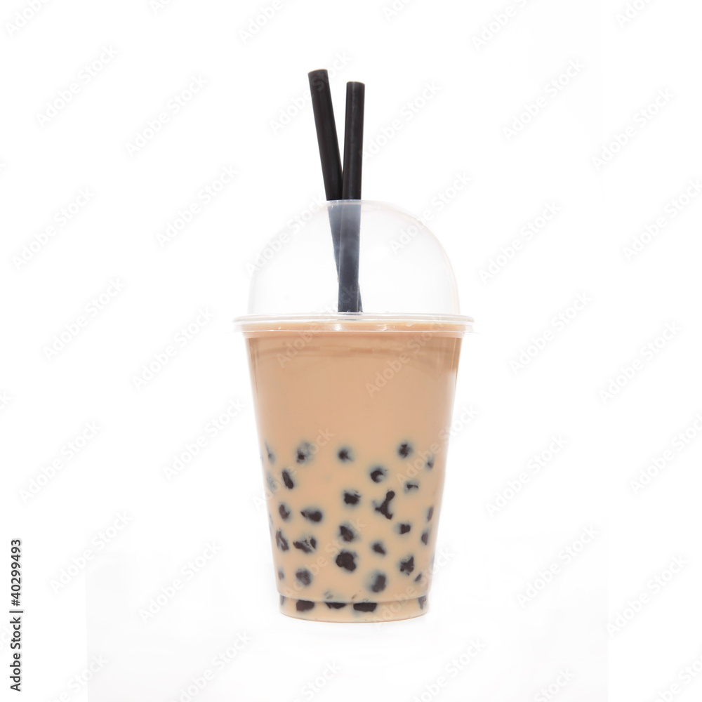 Bubble Tea braun mit Tapiokaperlen Photos | Adobe Stock