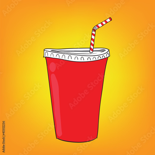 Soft drink hand drawn vector illustration