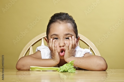 Little girl and her healthy snack