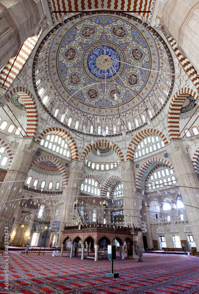Interier view of Selimiye Mosque
