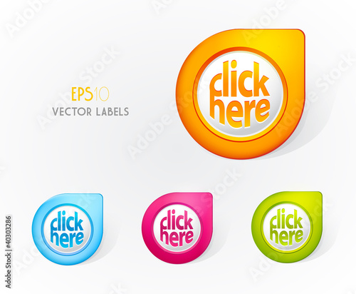 Set of colorful labels.