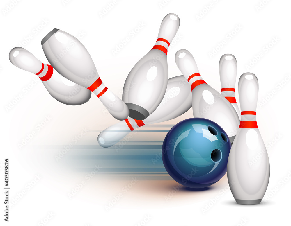 Naklejka premium Bowling Game (side view)