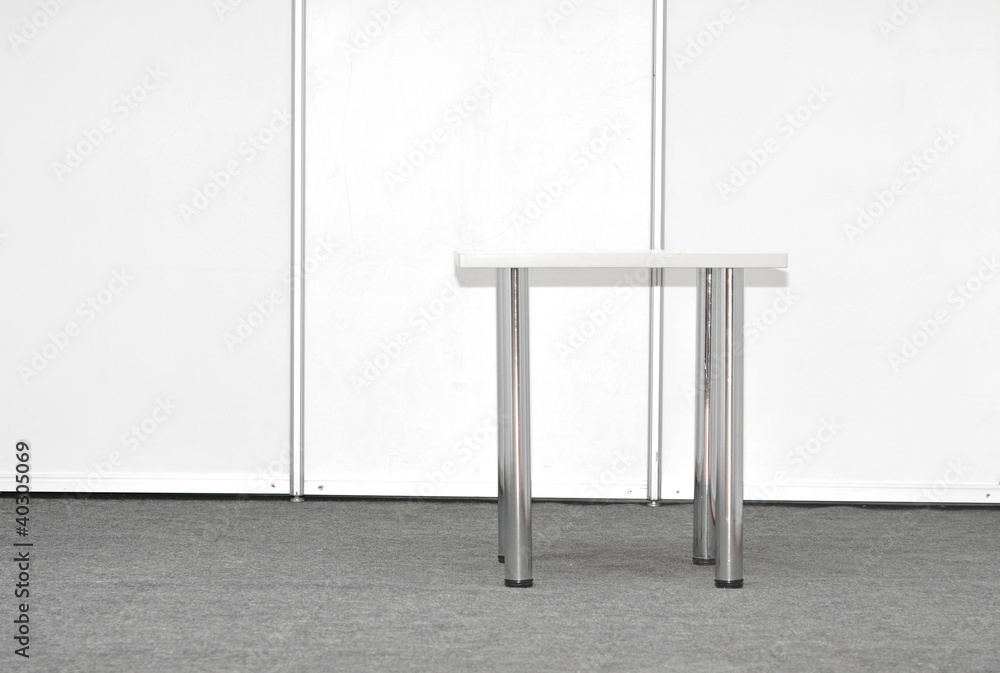 Exhibition stand with table