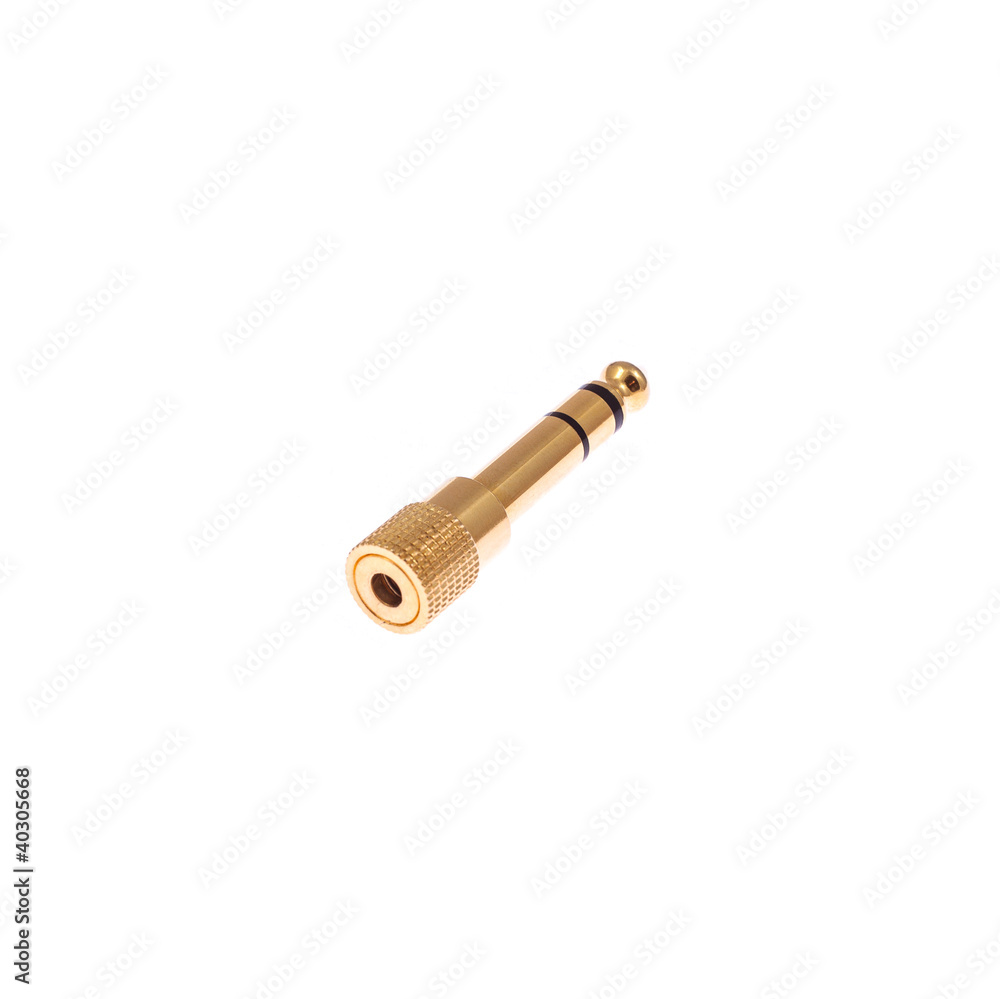 Audio jack, gold plated