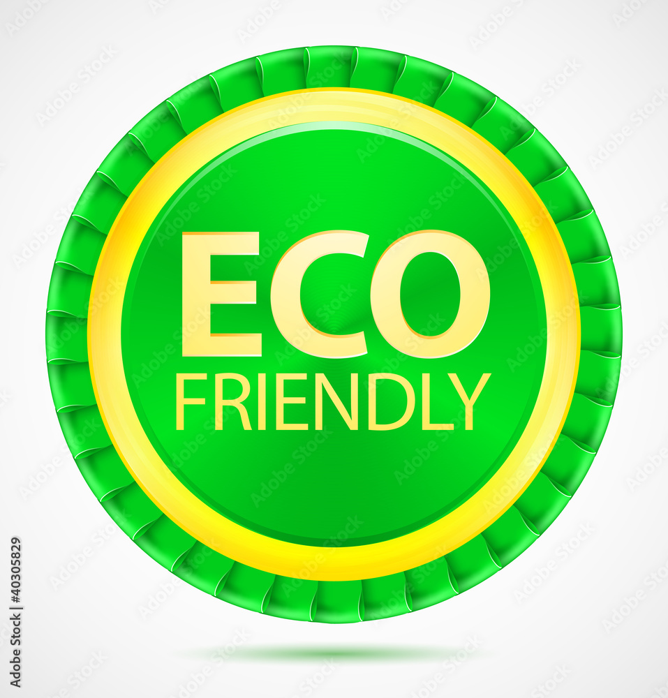 Eco friendly, green label, vector Eco friendly, green label, vector