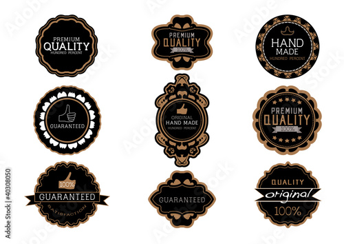 Vintage label Style with Nine Design Element , collection 08