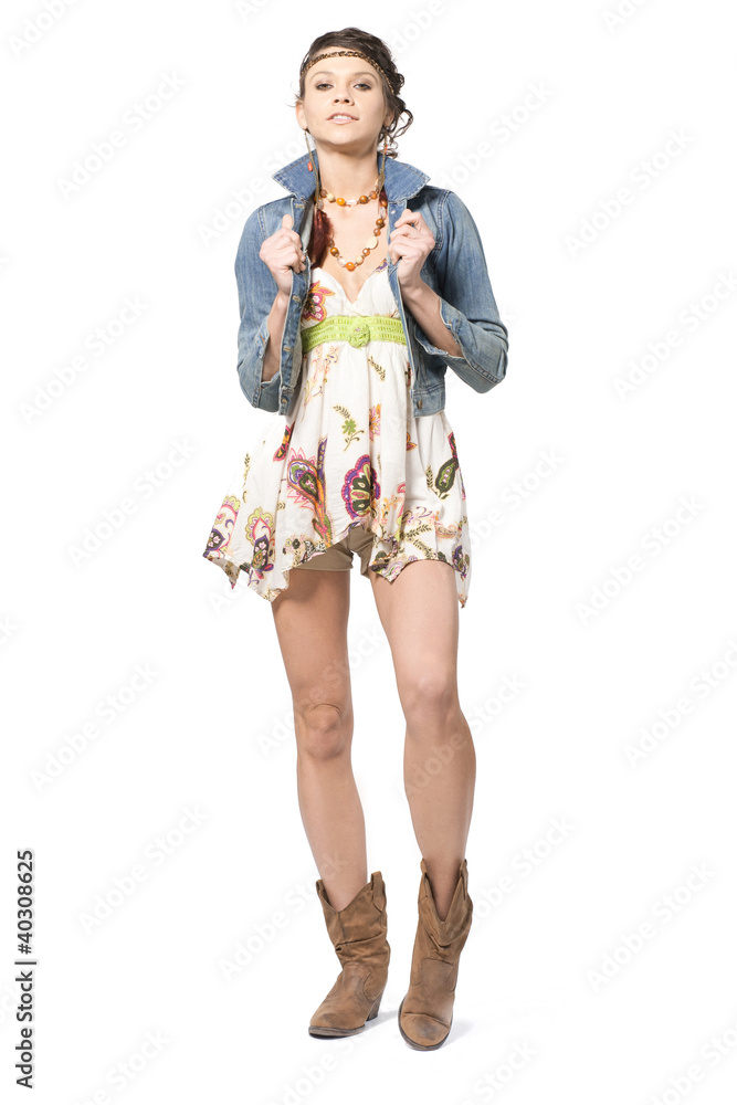 Female fashion model with long curly hair. Female fashion model with long curly hair.
