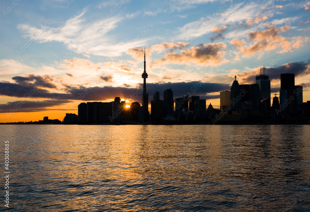 Toronto at sunset, Canada