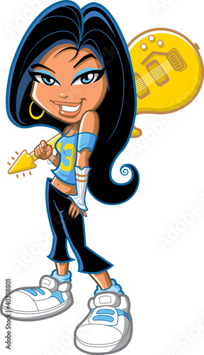 Pretty Girl With Electric Guitar
