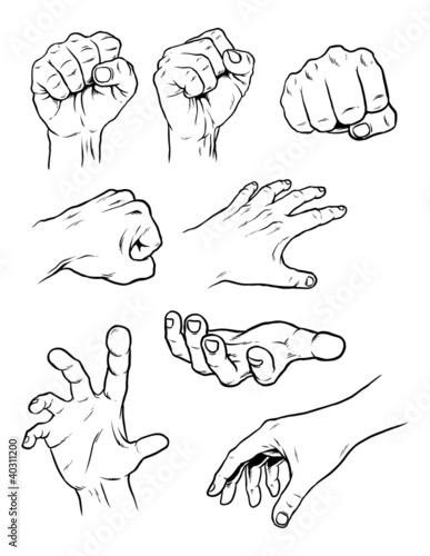 Slika na platnu 8 Hand Poses
