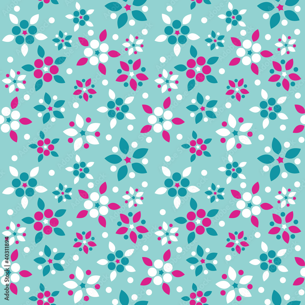 Seamless pattern with cute flowers Seamless pattern with cute flowers