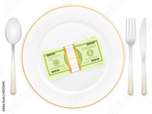plate and dollar pack