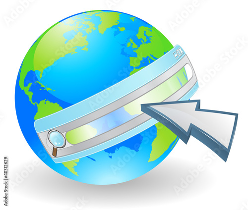 Internet web search concept