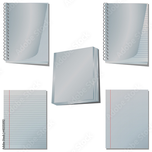 Blank Notebook and paper vector