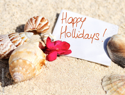 Tableau sur toile happy hollidays