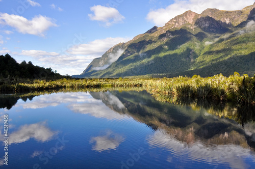 Mirror lakes, Milford Sound (New Zealand) © Noradoa