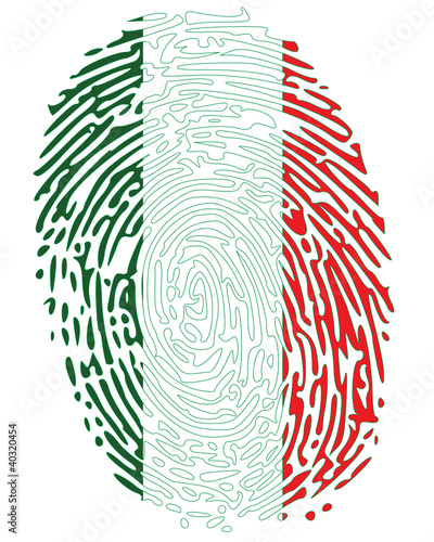 Thumbprint  Flag Colors of Italy