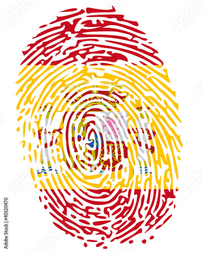 Thumbprint  Flag Colors of Spain