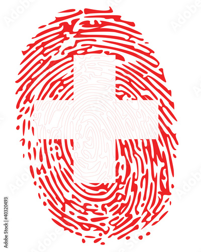 Thumbprint  Flag Colors of Switzerland