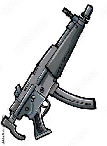 Illustration of an automatic rifle