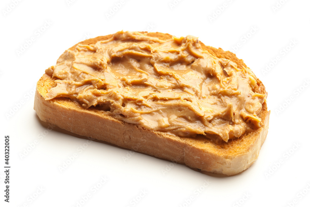 peanut butter toast bread isolated on white peanut butter toast bread isolated on white