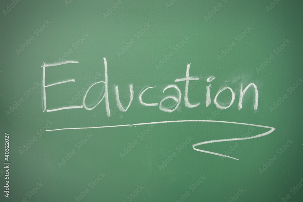 Education word on Blackboard Education word on Blackboard