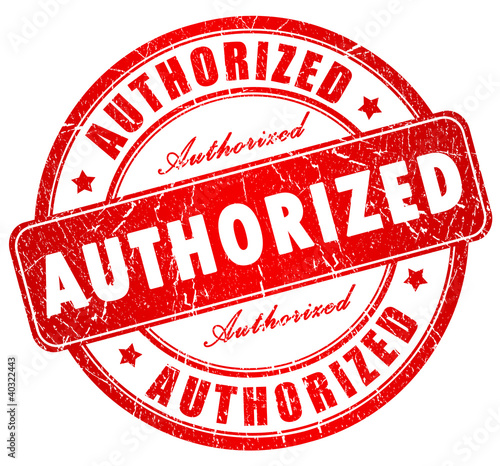 Authorized grunge stamp