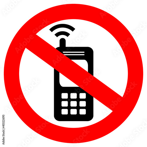 Vector no cellphone sign