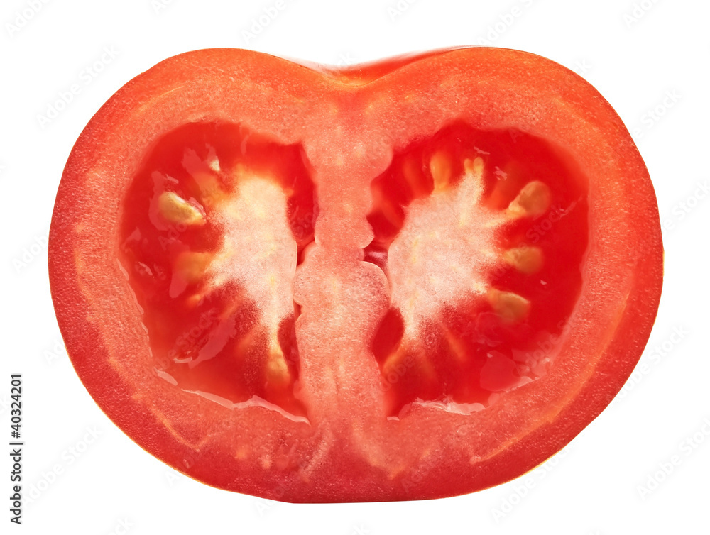 Tomato slice isolated on white Tomato slice isolated on white