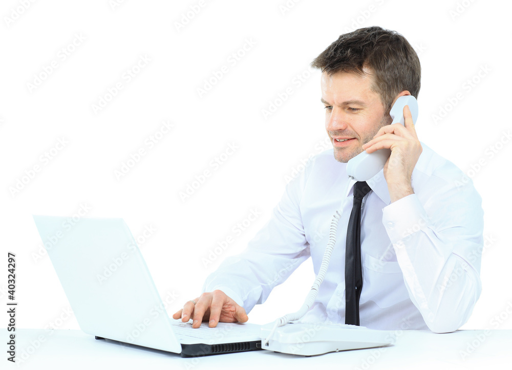 Portrait of young confident business man with laptop Portrait of young confident business man with laptop