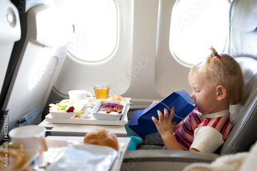 girl in the airplane