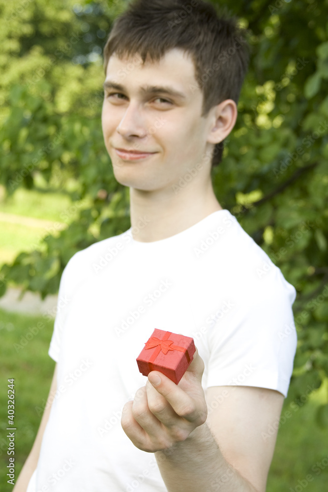 Man hands gift Man hands gift