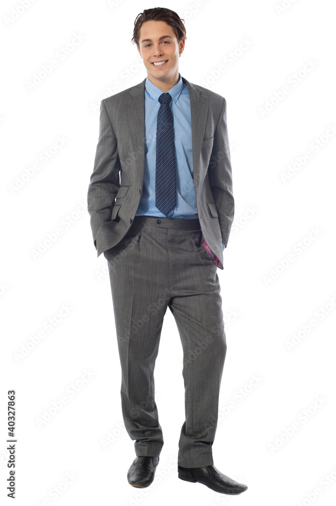Portrait of happy smiling young businessman Portrait of happy smiling young businessman