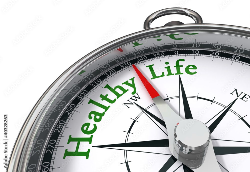 healthy life concept compass healthy life concept compass
