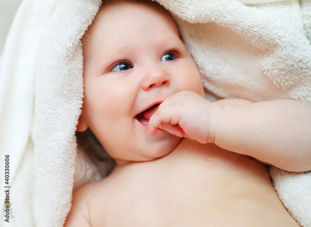 A beautiful smiling baby A beautiful smiling baby