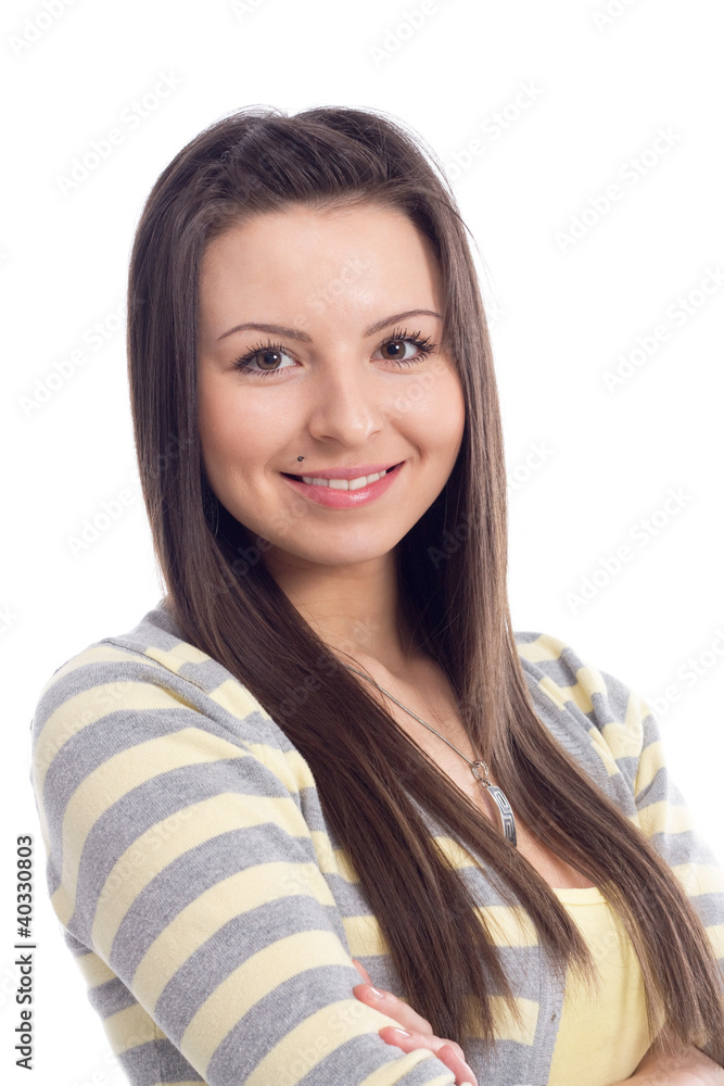 Smiling business woman. Isolated over white background Smiling business woman. Isolated over white background