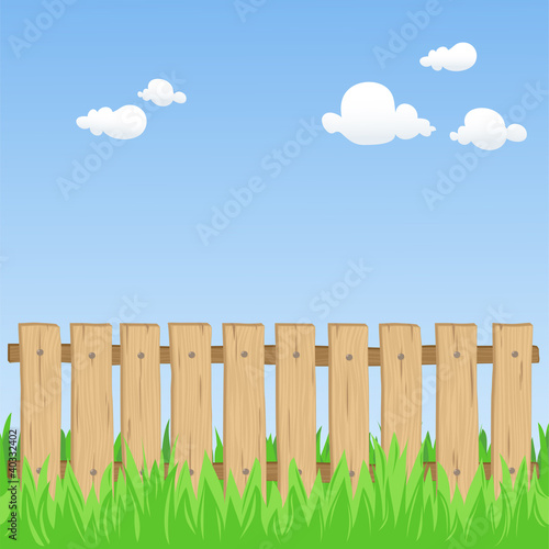 Wooden fence