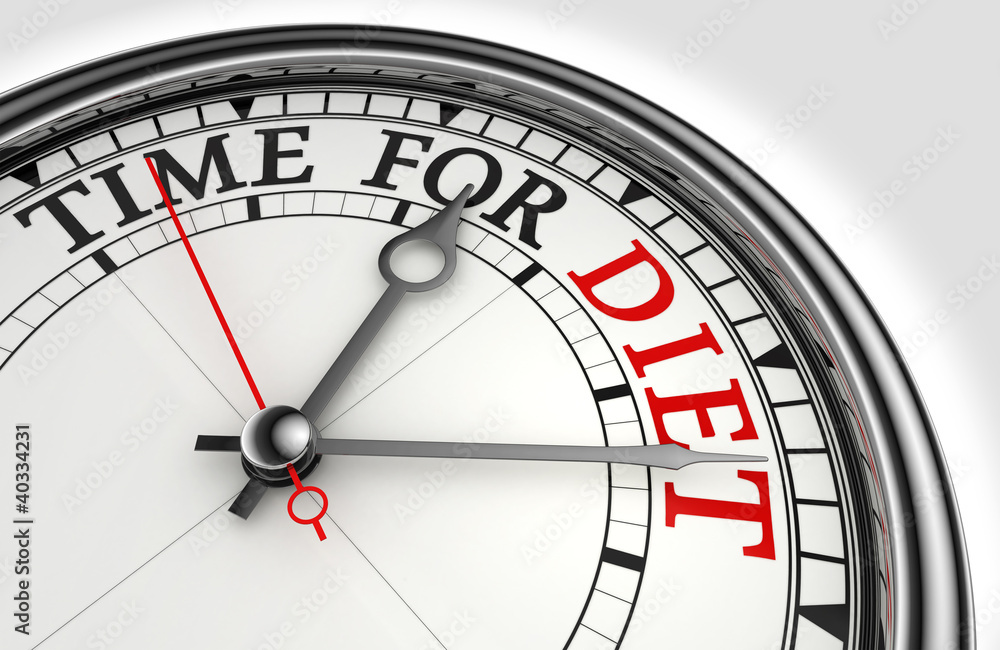 time for diet concept clock time for diet concept clock
