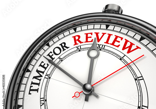 time for review concept clock