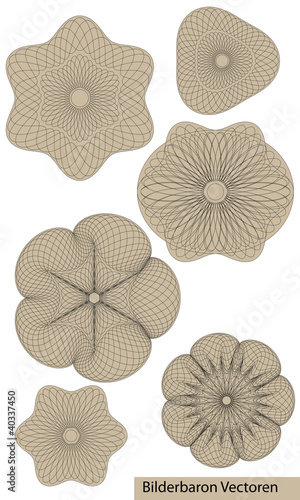Guilloche - Spiral  certificate Vector