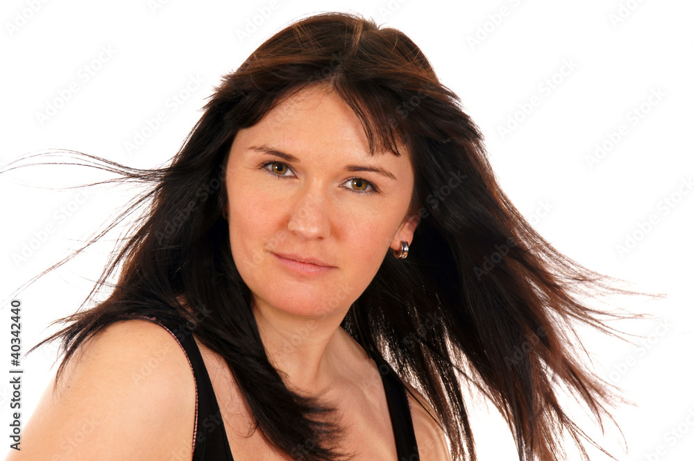 Portrait of a attractive young brunette woman Portrait of a attractive young brunette woman
