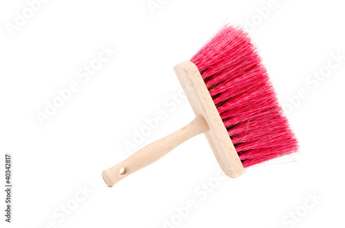 isolated big red brush