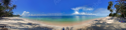 Panorama of the tropical beach