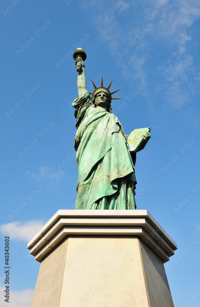Fototapeta premium Frontal view of the Statue of Liberty