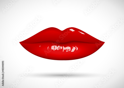 Red lips # Vector
