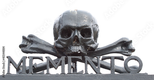 Obraz na plátně A skull at a graveyard (Memento Mori)