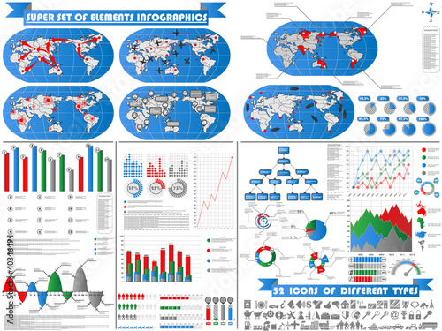 SUPER SET OF ELEMENTS INFOGRAPHICS
