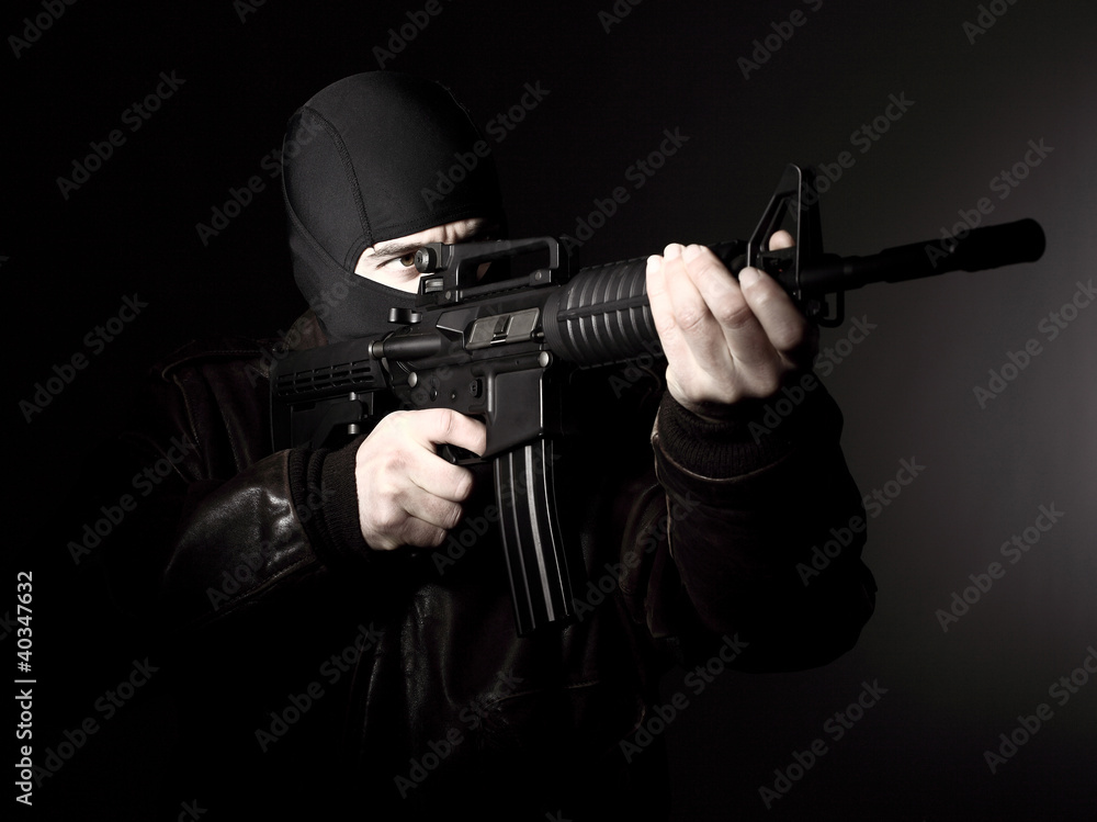 terrorist with rifle terrorist with rifle